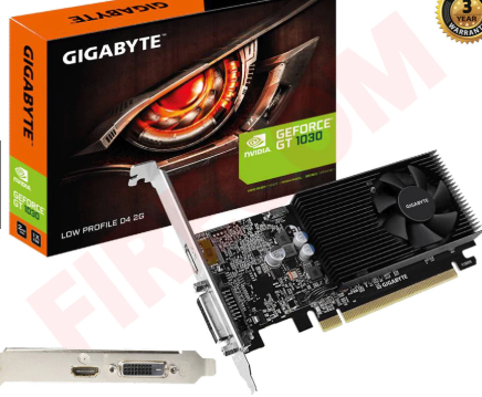 การ์ดจอ GV-N1030D4-2GL Nvidia GT 1030 Low Profile DDR4 2GB (112-00164)