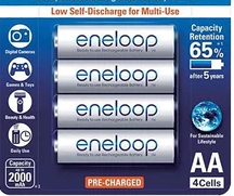 ถ่านชาร์จ (แพค) Eneloop AA 4 ก้อน Panasonic BK-3MCCE/4NT (102-01070)