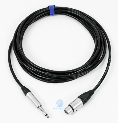 สายไมโครโฟน  Microphone Cable 3pin female to 6.35mm    มีความยาว 5 เมตร (102-00275)